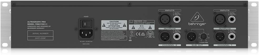 Behringer ULTRAGRAPH PRO FBQ3102HD High-Definition 31-Band Stereo Graphic Equalizer with FBQ Feedback Detection System - Image 5