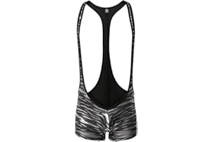 Juflam Men's Bodysuit Wrestling Singlets Leotard Gym Underwear