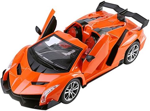 XmasToys Orange Remote Control Cruz Sport Car Convertibles Fast Furious Turbo Racer Scale 1:15