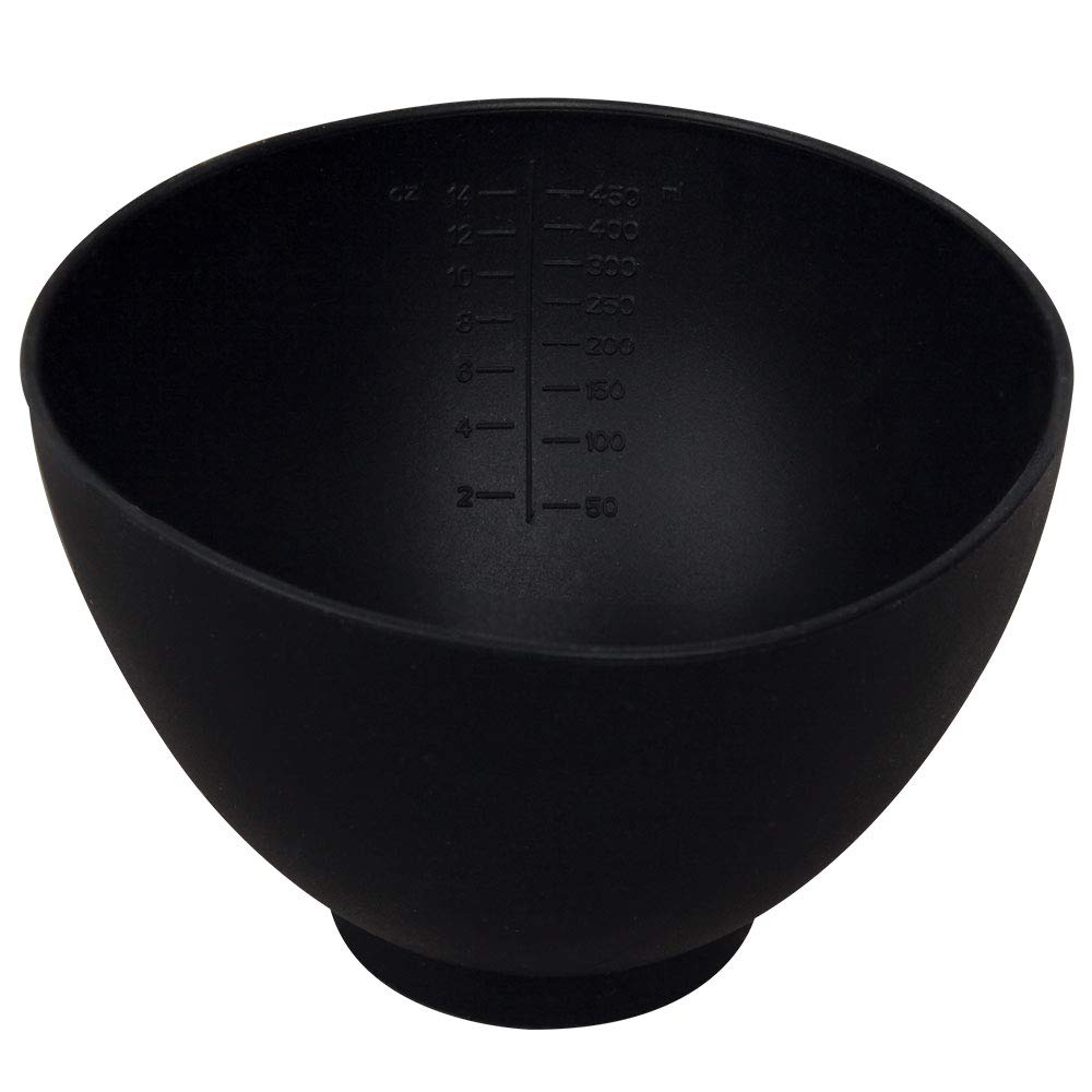 ForPro Silicone Mixing Bowl, Black, Flexible, Odorless, for Mixing Facials, Massage, Body & Other Products, 14 oz : Beauty