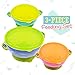 Suction Bowl Feeding Set, Stackable Toddler Suction Bowls with Spill-Proof Lids, Dishwasher Safe Spill Proof Bowls for Toddlers and Babies, Baby Dish Set of 3 Bowls