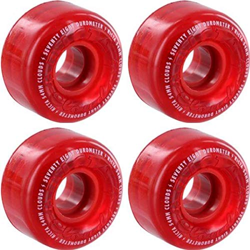 Ricta Wheels Crystal Clouds Red Skateboard Wheels - 54mm 78a