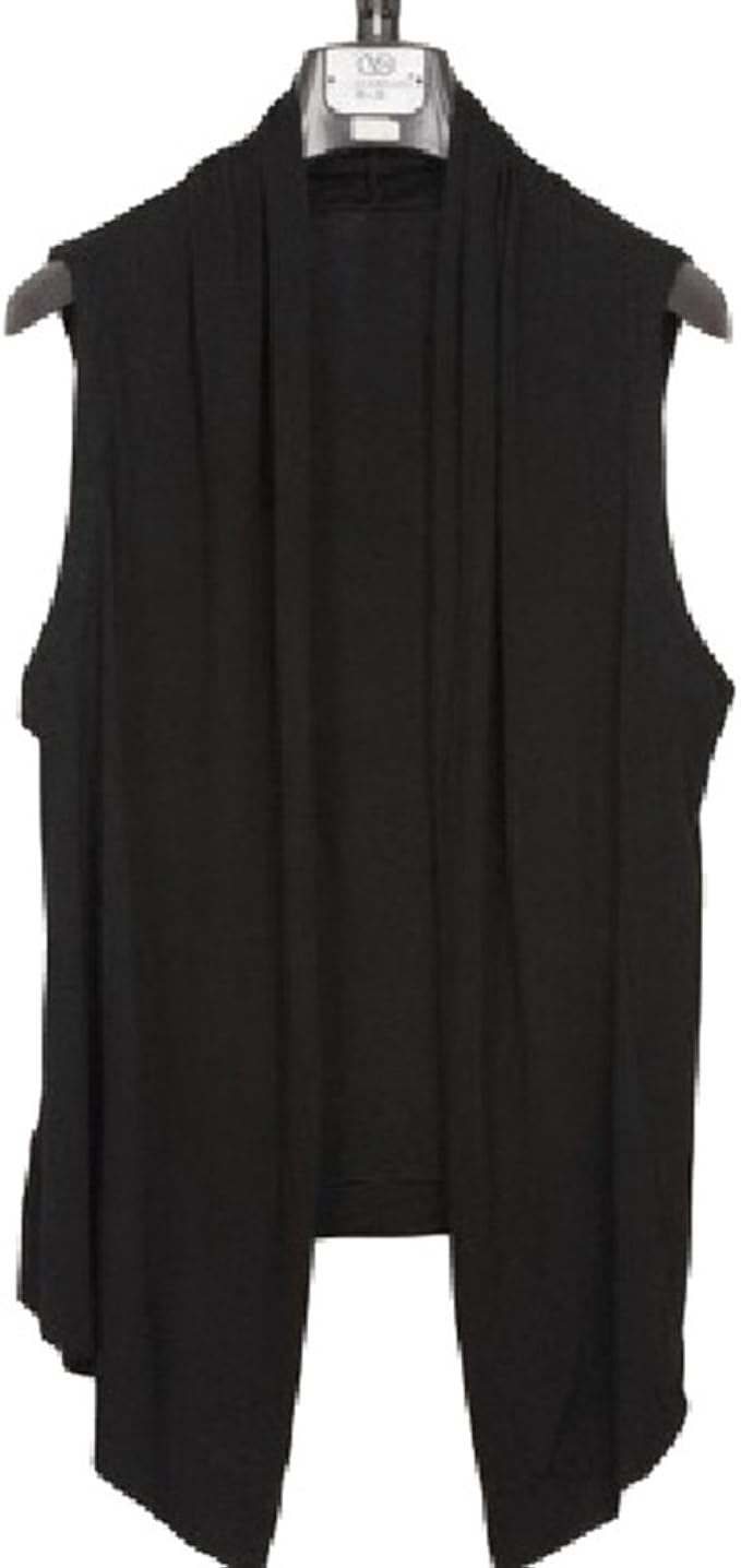 メンズ 春夏 ベスト 羽織り 無地 シンプル トップス カジュアル 涼しい カットソー クール 袖なしカーディガン 夏 オリジナルエコバッグセット ブラックm カーディガン 通販 Amazon