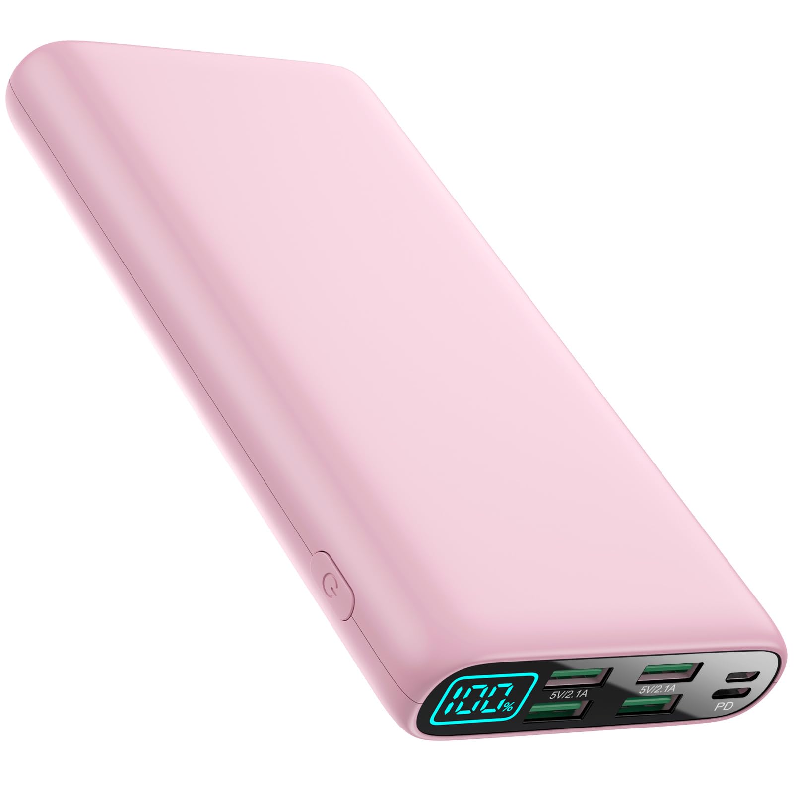 Photo 1 of Portable Charger 38800mAh,LCD Display Power Bank,5 USB Outputs Battery Pack Backup,USB-C in&out Dual Input Phone Charging Compatible with iPhone 16/15/14/13 Pro,Android Samsung Galaxy Pixel Nexus-Pink