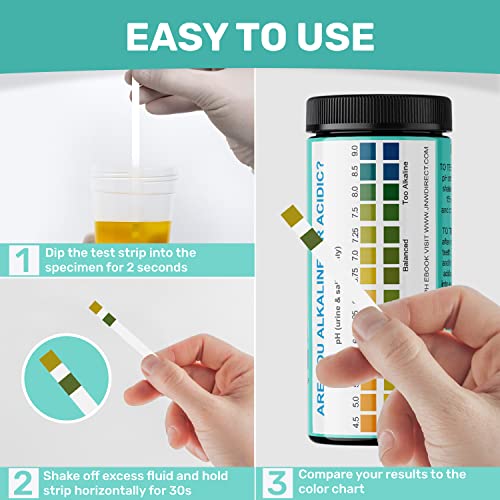 pH Test Strips for Urine and Saliva Testing (4.59.0) Alkaline pH