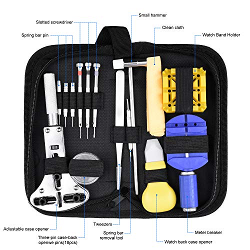 ETEPON Watch Repair Kit Professional Watchmaker's Tools Watch Case Back Opener Tool Kit [Updated] ET017 - Thumbnail 2