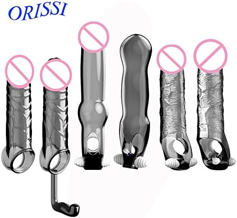 FANGMING Juguetes Adultos Del Sexo Para Los Hombres Que Vibran Crystal Condones Reutilizables Manga Extensor de Pene Vibrador Juegos Eróticos Productos Del Sexo