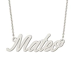 BYBWBL Mateo Name Pendant Necklace Silver Color