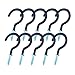 eBoot 10 Pieces 2 Inches Ceiling Hooks Cup Hook Holder, Black