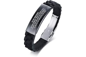 MEALGUET to My Brother Gift Bracelet, Inspirational Sentimental Message Engraved Silicone Wristband Bracelet to Mens Brother Brothers in Law Graduation Christmas Birthday Gift from Sister Brother