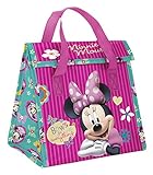 Zak! Designs Insulated Lunch Bag with Velcro Closure featuring Minnie Mouse & Bows, Reusable and BPA-free