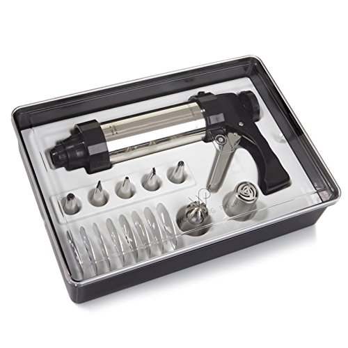 Wolfgang Puck 15-piece Cookie Press Set with Decorating Tips 558-685-001 Black - Thumbnail 4