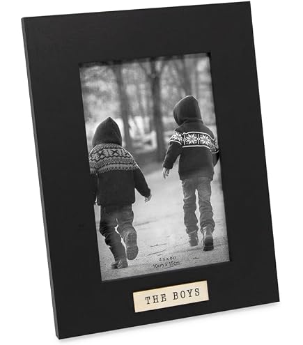 The Boys Picture Frame – 4x6 Wood Frame With Sentimental Quote, Desk Photo Keepsake