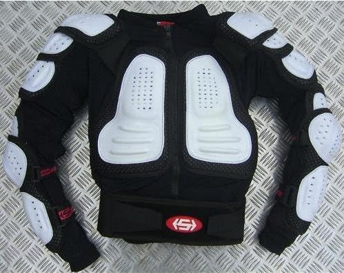 ADULT X-LARGE Motocross/Mountain Bike/BMX Body Armour Stern Bionic II Suit White (Chest 43/44")