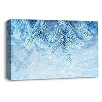Canvas Wall Art Snowy Day Canvas Prints Home Artwork Decoration for Living Room,Bedroom - 12x18 inches