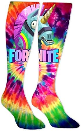 NiceCT For-tnite Llama Soft 3D Print Custom Pattern Long Knee High Socks Stockings For Men And Women