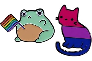 Yomlry LGBTQ Pins Set Round Gay Rainbow Pride Pin Heart Bi Gay Flag Pin Pride Buttons Ally Bulk for Backpacks Bags Clothes