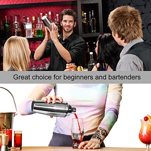 Cocktail-Shaker, Saftmixer, Martini-Shaker, schnelles Kühlen von Getränken, 3-teiliges Barkeeper-Set mit Messbecher… – Bild 7