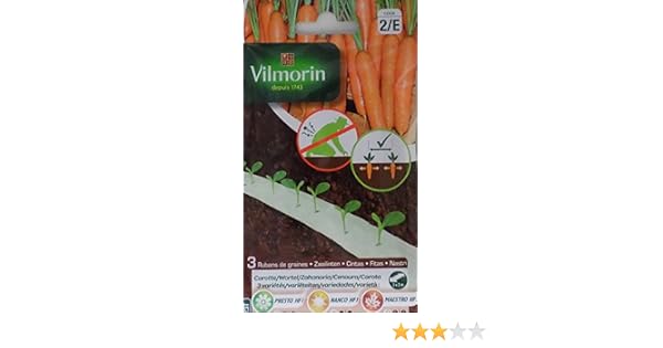 3 Cintas biodegradables Vilmorin 525 semillas de ZANAHORIA ...