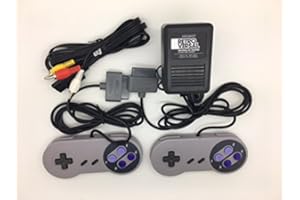 TWO BROTHERS GAME STORE Super Nintendo SNES Controllers, AV Cable and Power Adapter Bundle for the Original Super Nintendo SNES Console System TBGS