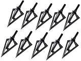 100 Grain Broadhead, Vopa 3 Blade Broadhead Archery Arrow Head Tips for Compound Bow Recurve Crossbow Hunting or Practice