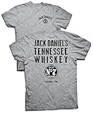 Jack Daniels Men's Daniel's Grey Whiskey Short Sleeve T-Shirt Grey Large