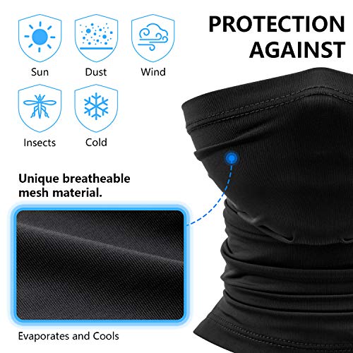 Unisex Neck Gaiter Face Scarf Face Cover Breathable for UV Protection Dust Wind