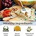 Reusable Beeswax Food Storage Wraps - 6 Pack - Eco-Friendly Wax Sandwich Wrap and Bowl Cover - Healthy Alternative To Saran Wrap - 2 Large, 2 Medium, 2 Small, 1 Cotton Produce Bag