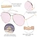 SOJOS Aviator Sunglasses Metal Frame Flat Mirrored Lens SJ1004 with Gold Frame/Pink Mirrored Lens