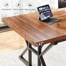 LITTLE TREE 70.8-Inch Office Desk, Wooden Executive