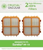 2 Eureka HF10 HEPA Filters, Fits Eureka HF10, HF-10 Upright Vacuum Cleaner, Compare to Eureka part # 63347, Designed & Engineered By Crucial Vacuum