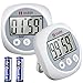 Habor Cooking Timers (2 Pack ), Digital Kitchen Timer with Loud Beep Alarm, Strong Magnet Second Minute Count up & Countdown Timer for Cooking Baking Sports Game Office (Batteries Included)