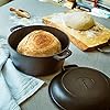 Uno Casa Cast Iron Dutch Oven with Lid- 2 in 1 Camping Oven, 5 Quart Cast Iron Pot, 1.6 Quart Cast Iron Pan, Dutch Oven…