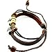 WILD-WIND (TM Unique Metal Fresh Rope Brown Beads Multistrand Leather Adjustable Wrap Bracelet