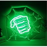 KODGGHK Comics Green Fist Neon Sign for Wall Decor, Animated Movie Neon Light with Dimmer Switch for Business, USB Power LED Neon Lights for Bedroom Party Man Cave Bar Club Game Room