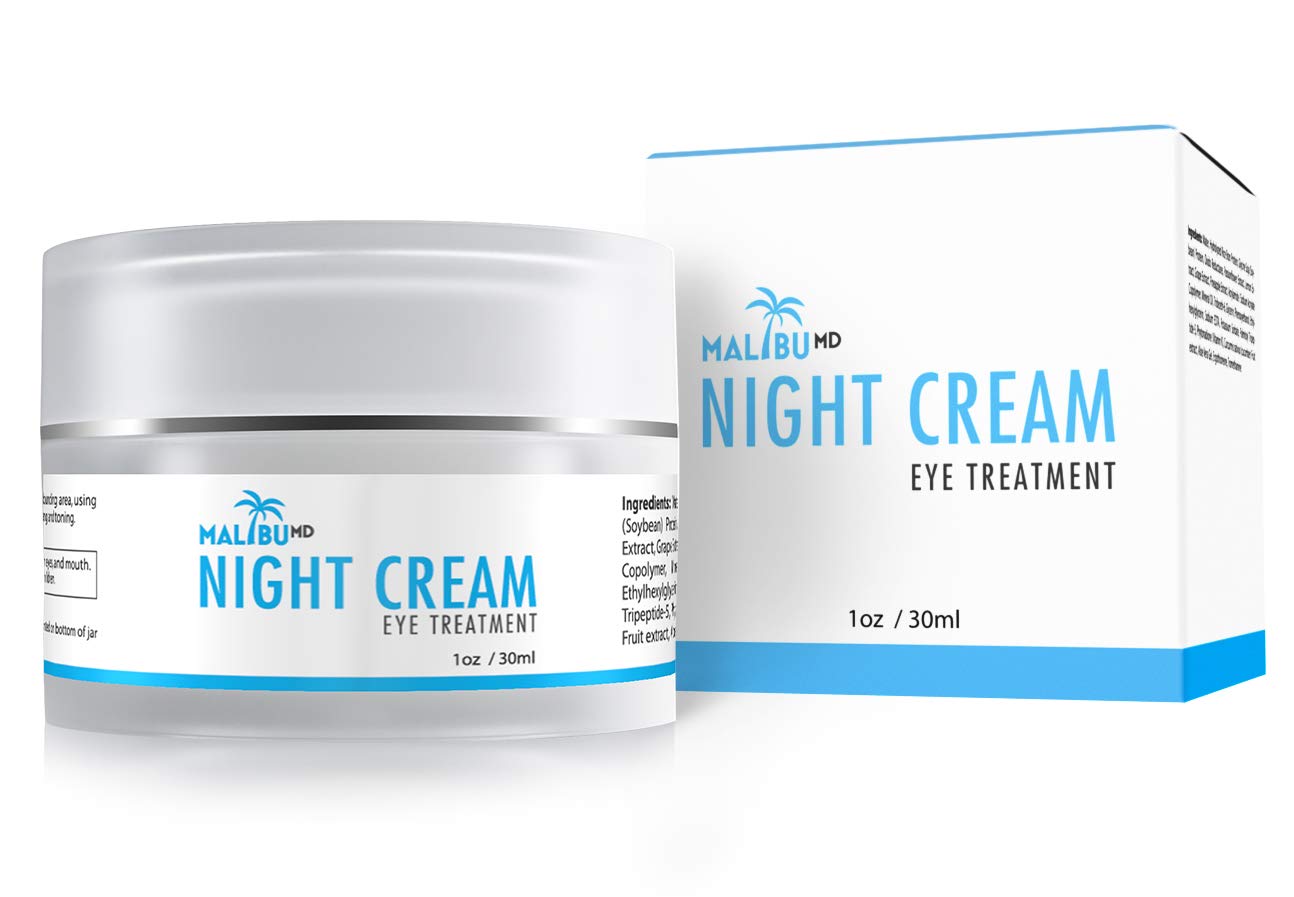Night Cream | Anti Aging Face Cream | Eye Cream | Non Greasy Moisturizer | With Tripeptide-5 & Aloe Vera To Reduce Fine Lines | Reduce Appearances of Wrinkles