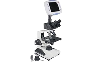 Radical Live Blood Analysis 2500x Darkfield Microscope with 5Watt LED, Built in HD Camera LCD Display and Semi Plan DF Object