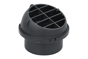ALEOED 75mm Car Heater Ducting Warm Air Vent Outlet 360 Degrees Rotatable Black, Pack of 1