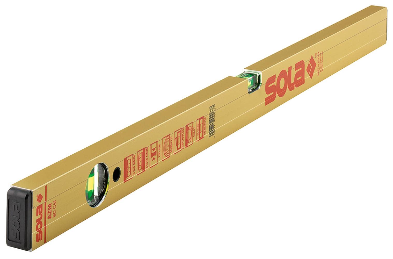 Sola AZM 100 100 cm Aluminium Magnetic Spirit Level - Gold
