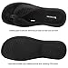 CIOR Fantiny Women's Cozy Memory Foam Spa Thong Flip Flops House Indoor Slippers Plush Gridding Velvet Lining Clog Style-U1MTW017-Black -40-41