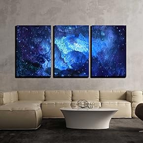 3 Piece Canvas Wall Art - Vector - Abstract Hand Drawn Watercolor Background. Vector Illustration. - Modern Home Art Stretched and Framed Ready to Hang - 16"x24"x3 Panels