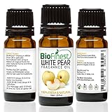 BioFinest White Pear Fragrance Oil - 100% Pure Natural Fruit - for Home Aromatherapy, Essential Oil Diffuser, Air Refresher, Skin Hair Care Cosmetic Flavoring Candles Soap Spray - Free E-Book (10ml)