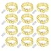 Ehome Fairy String Lights, 12 Pack Fairy Lights Battery Operated, 7.2ft 20LED Christmas Lights Silver Coated Copper Wire Lights Firefly Lights Moon Lights for Party Christmas Decorations Warm White