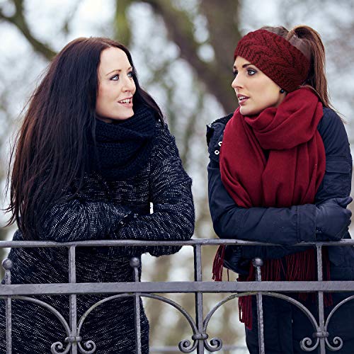 image for Pangda 6 Pieces Winter Headbands Women's Cable Knitted Headbands, Wint
