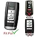 2Pcs Coolbestda Rubber Smart Key Fob Full Cover Case Skin Jacket Remote Shell Protector for 2018 2019 2020 2021 Acura MDX RDX RLX ILX TLX KR537924100