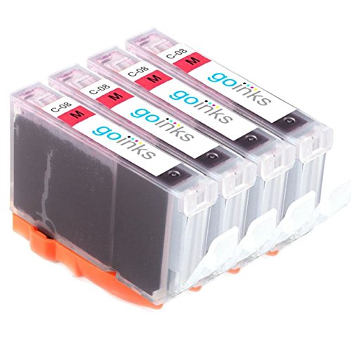 Go Inks 4 Magenta Ink Cartridges to replace Canon CLI-8M Compatible/non-OEM for PIXMA Printers, High Capacity