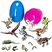 Prextex Giant 7'' Easter Eggs Filed With 8 Dinosaur Puzzle Toys (Eggs Colors May Vary)