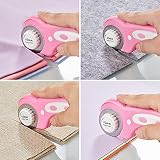 Headley Tools 45mm Rotary Cutter with 5 Extra Blades Pink Ergonomic Safe Lock view 4