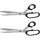 Hometeq (2 Pack) Scissors Multi-Purpose Stainless Steel Sharp Scissors with Ergonomic Grip Handles - Perfect for Cutting