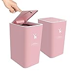 XPIY Trash Can with Lid, 2 Pack 4 Gallons/15 Liters